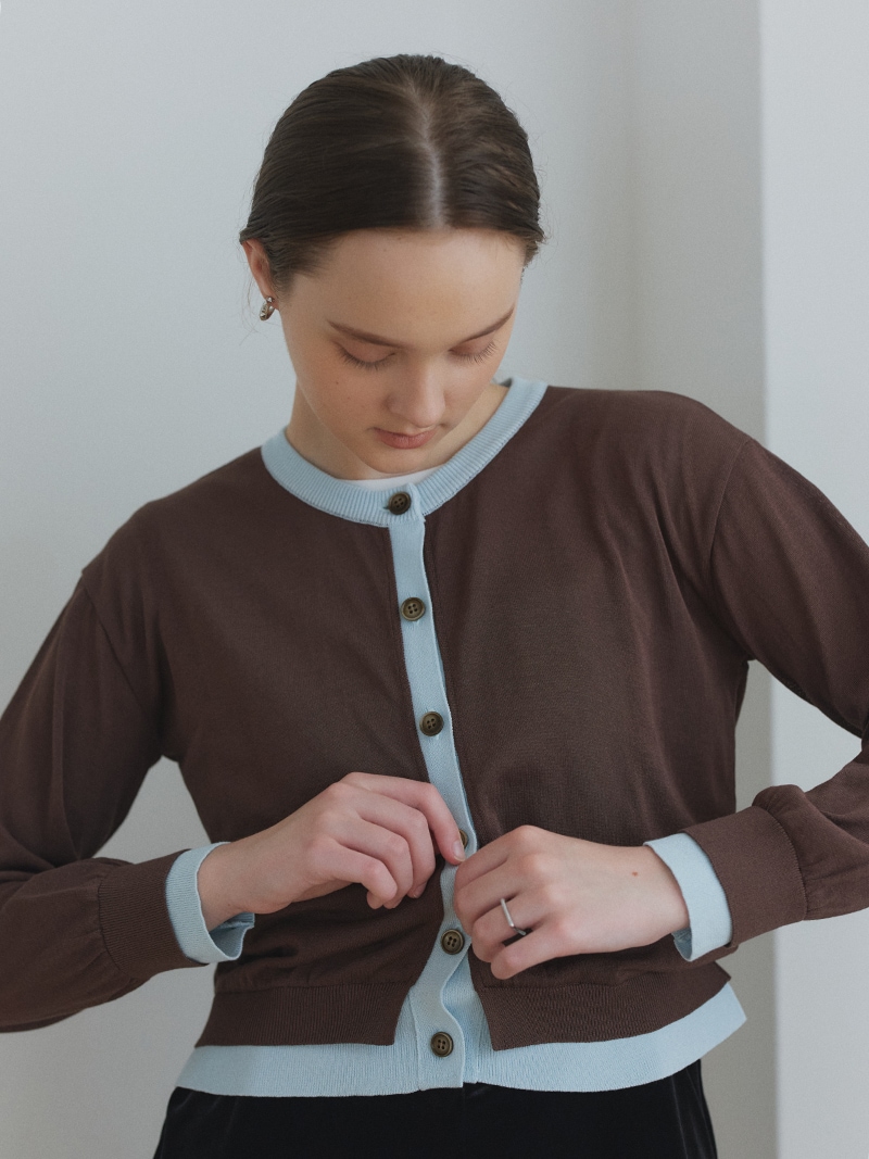 ウォッシャブルパイピングカーディガン | Cardigan,長袖 | | TREFLE＋1
