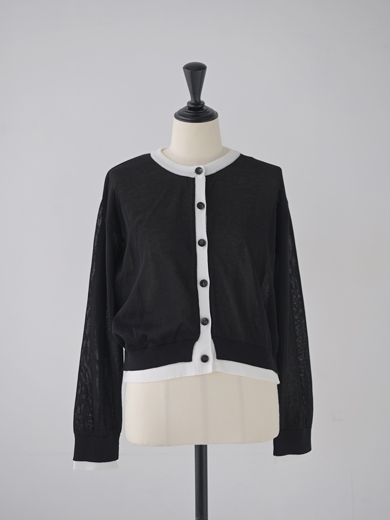 ウォッシャブルパイピングカーディガン | Cardigan,長袖 | | TREFLE＋1