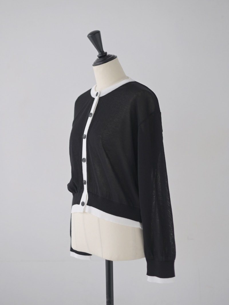ウォッシャブルパイピングカーディガン | Cardigan,長袖 | | TREFLE＋1