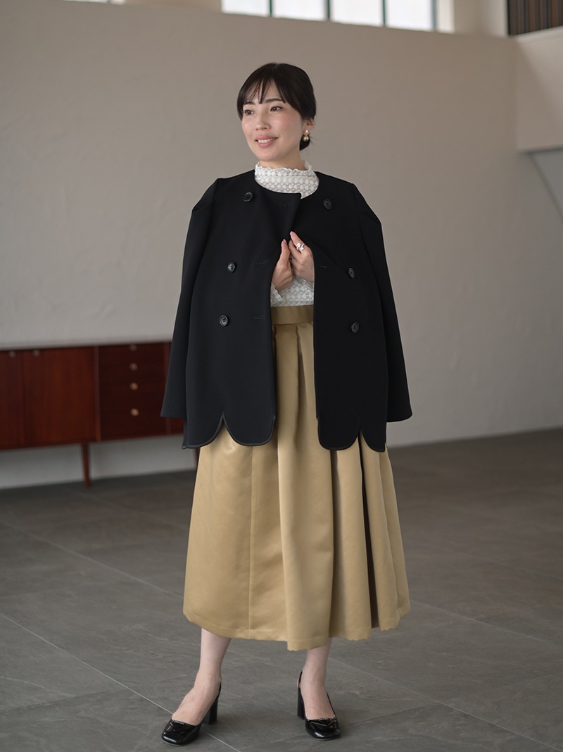 スカラップジャケット | Outer | | TREFLE＋1（トレフルプラスワン）