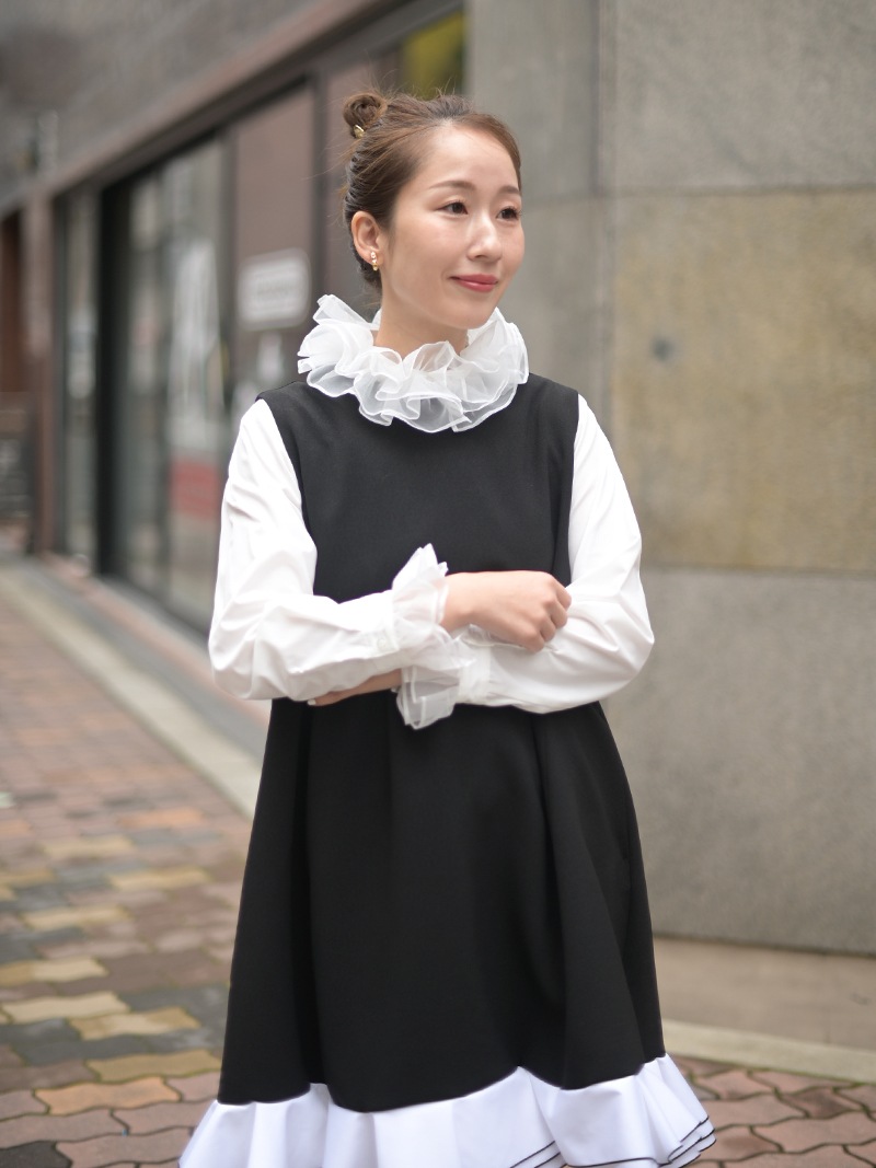 【新品】TREFLE+1 リリーワンピース～ノースリーブ ダブルクロスVワンピース | Onepiece,ノースリーブ | | TREFLE＋1