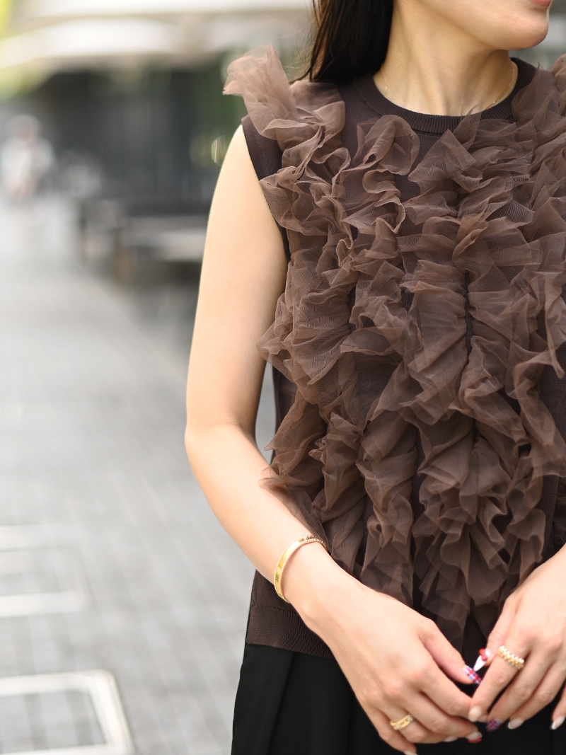 TREFLE+ Wチュールニット Wチュールニット | Tops,ニット | | TREFLE＋1（トレフルプラス