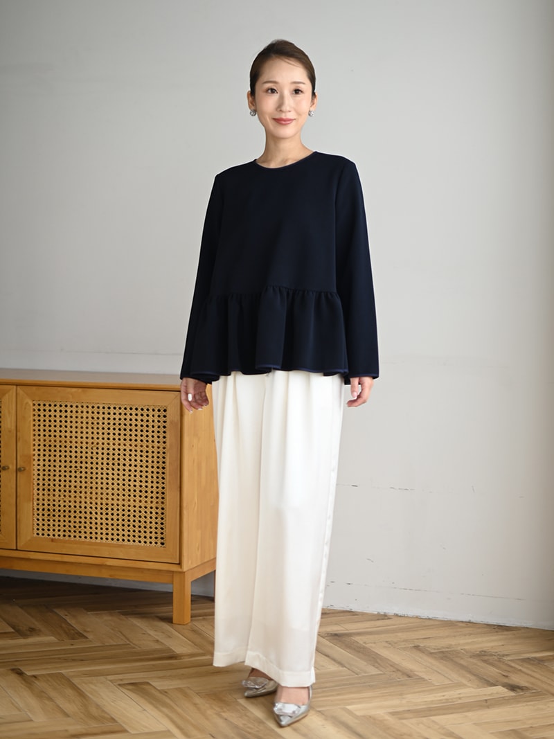 TREFUL+1 トレフルプラスワン　バタフライトップス　チュニック　フリル TREFUL+1 トレフルプラスワン バタフライトップス チュニック フリル