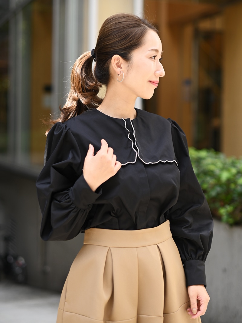 スカラップビジューブラウス | Tops,ブラウス | | TREFLE＋1（トレフル