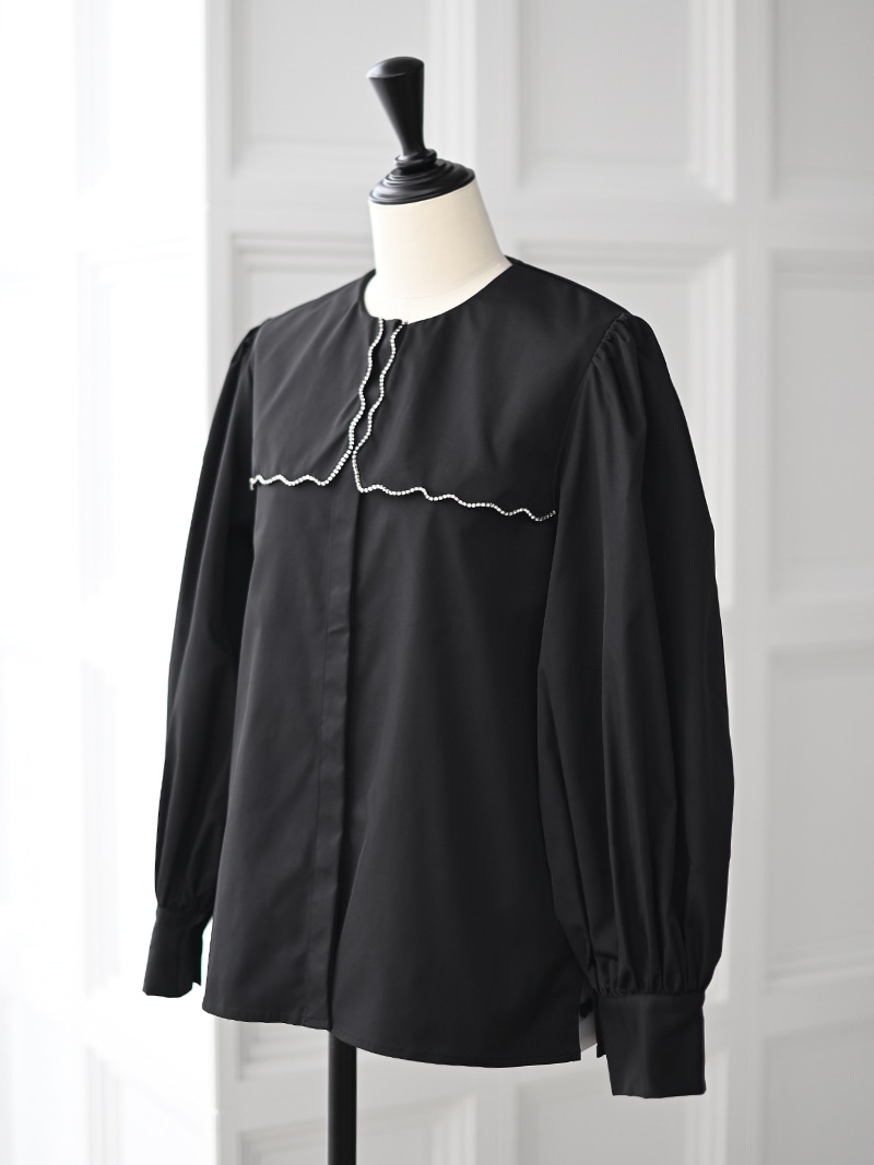 TREFLE＋1 スカラップオフショルトップス トレフルプラスワン trefle-plus1 スカラップオフショルトップス