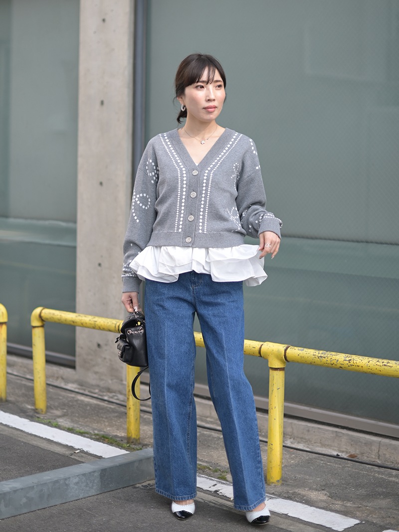 リボンジャガードカーディガン | Cardigan,長袖 | | TREFLE＋1