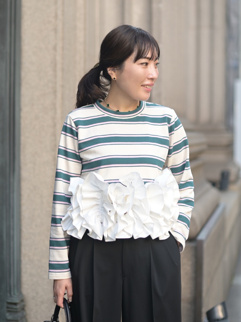 BORDERスワンカットソー | Tops,トップス | | TREFLE＋1（トレフル