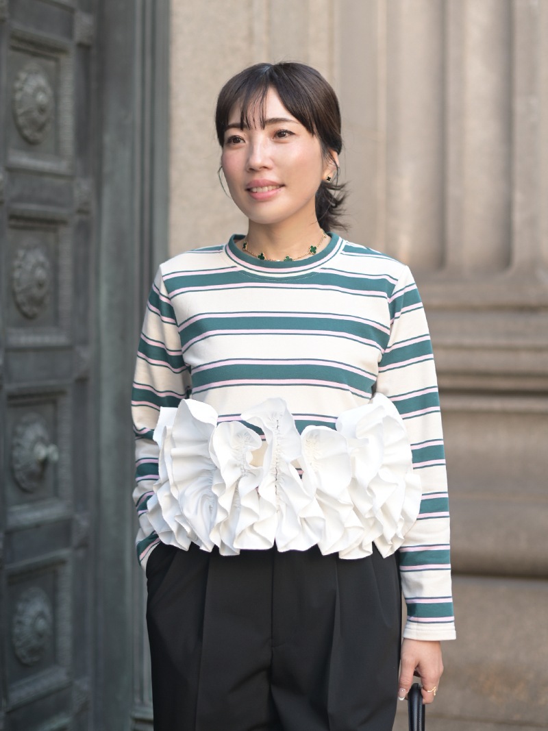 BORDERスワンカットソー | Tops,トップス | | TREFLE＋1（トレフル