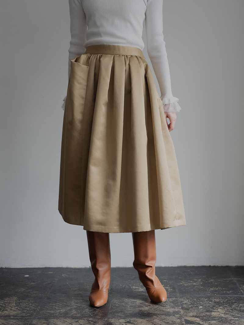 サテンタックスカート | Bottoms,スカート | | TREFLE＋1（トレフル