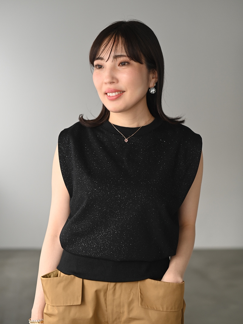 ラメスウェット～ノースリーブ | Tops,トップス | | TREFLE＋1