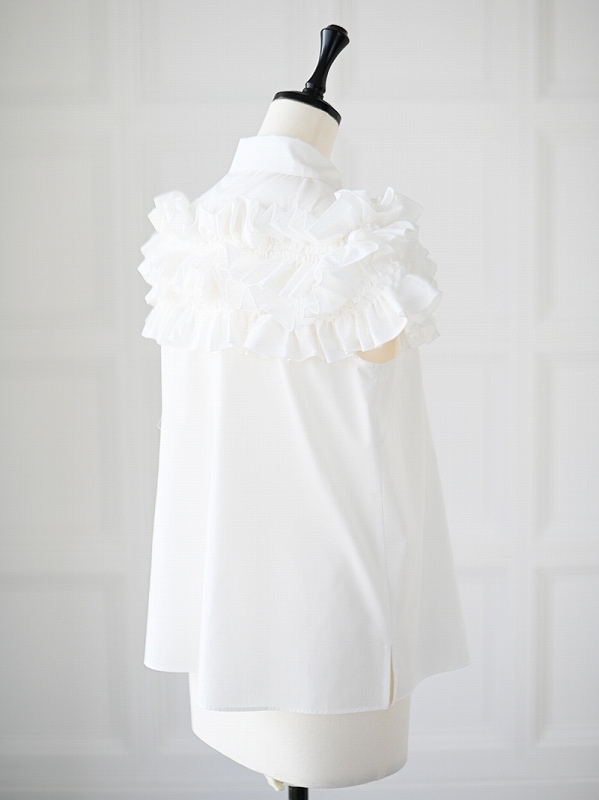 トレフルプラスワン フリルブーケブラウス 白 ブーケブラウス～半袖 | Tops,ブラウス | | TREFLE＋1（トレフル