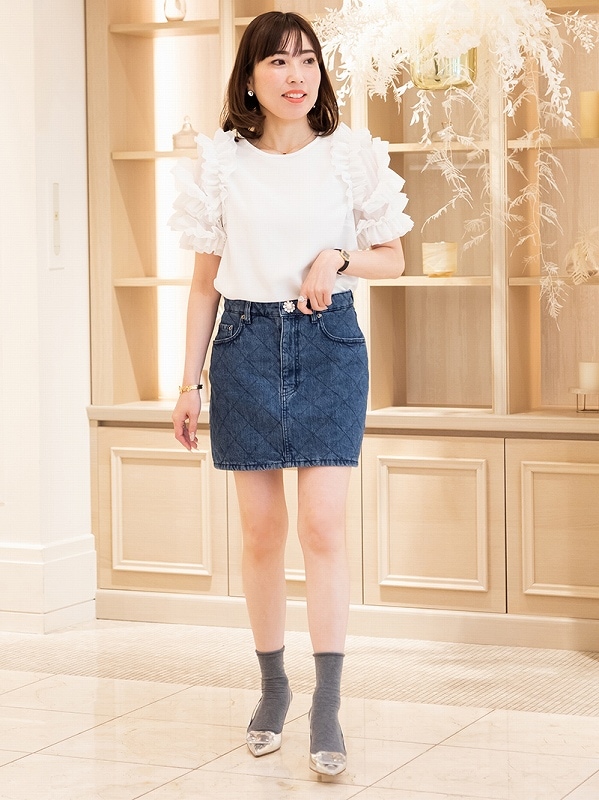 TREFLE+1 トレフルプラスワン クラウドトップス ノースリーブ ホワイト