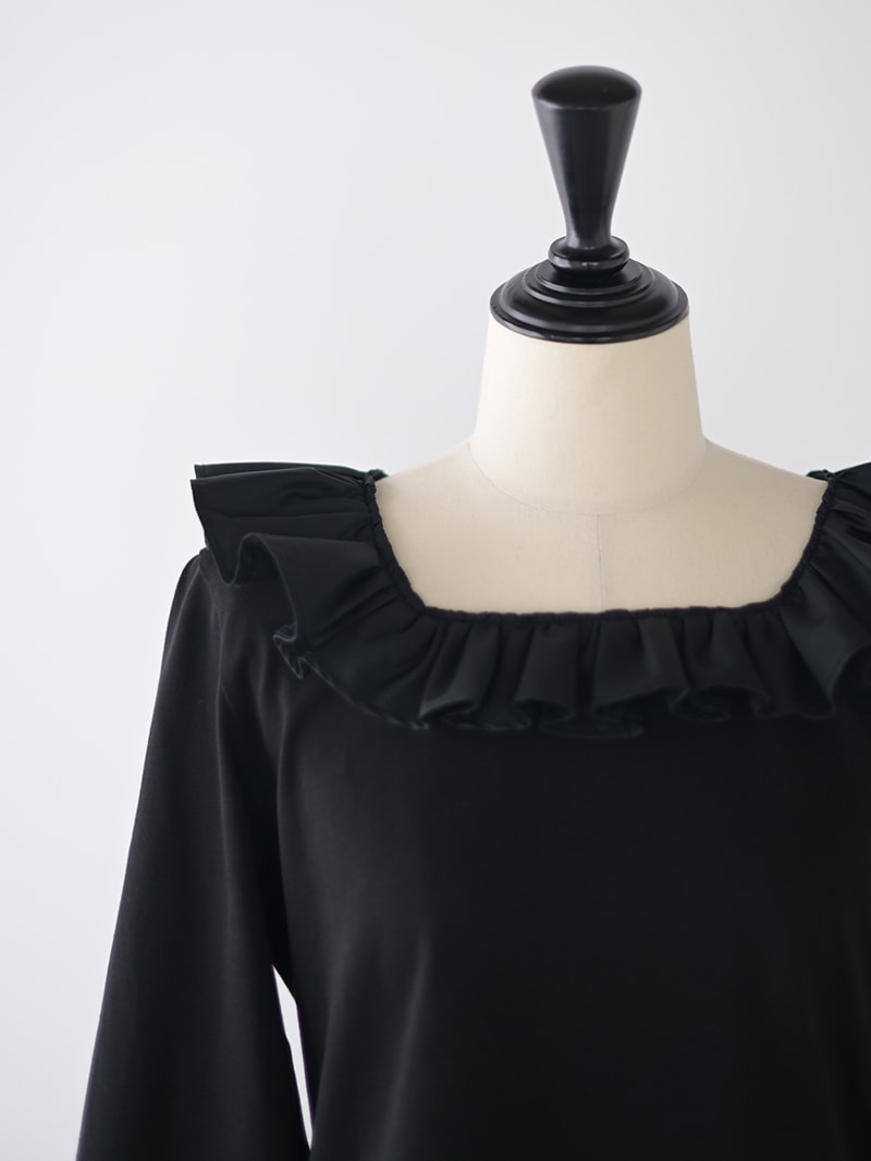 ラッフルフリルトップス(BLACK) | Tops,トップス | | TREFLE＋1