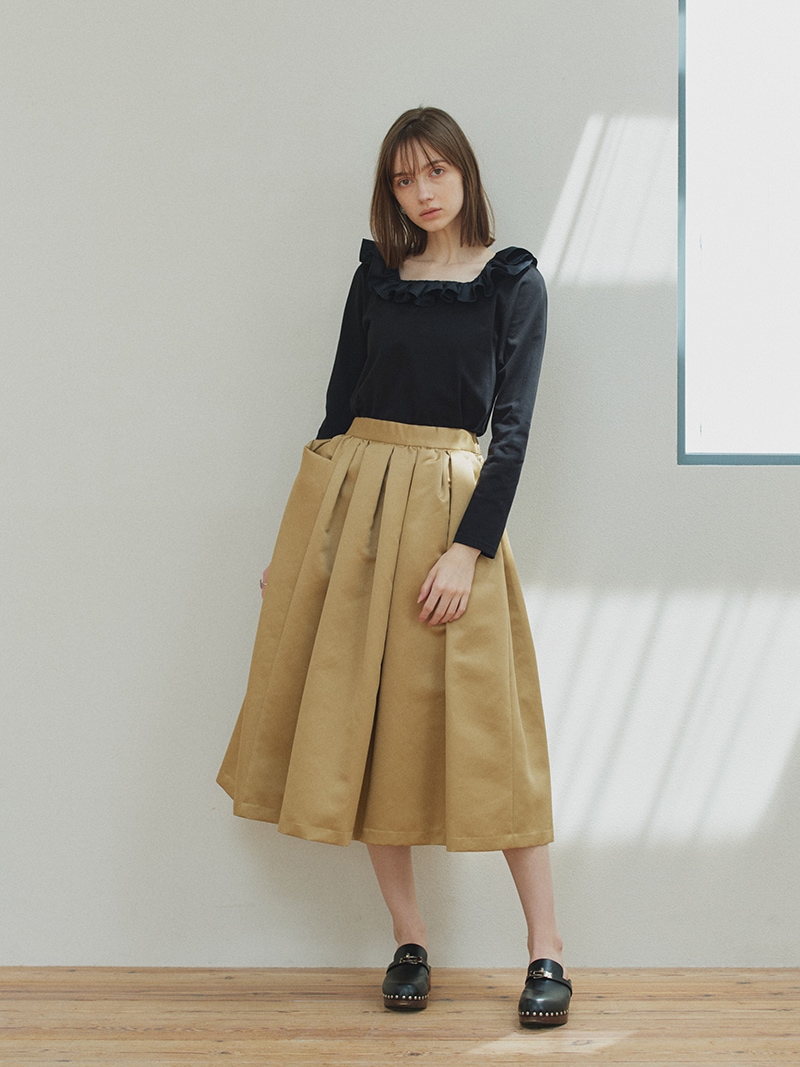 ラッフルフリルトップス(BLACK) | Tops,トップス | | TREFLE＋1
