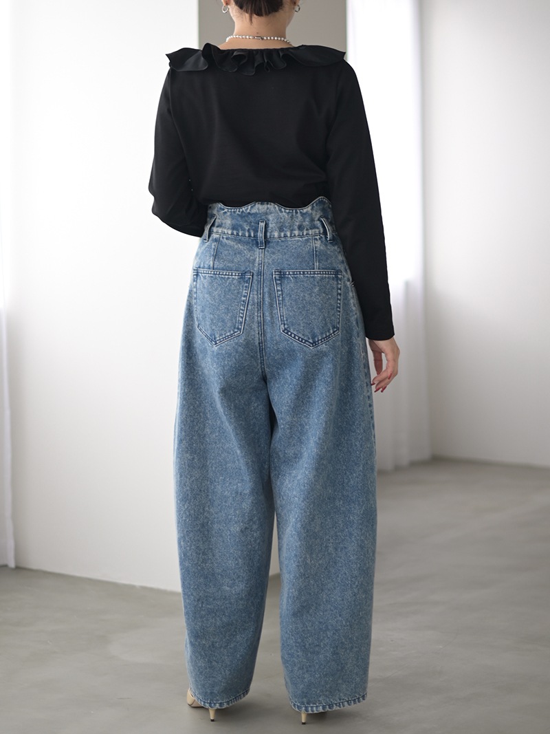 ラッフルフリルトップス(BLACK) | Tops | | TREFLE+1(トレフルプラス ラッフルフリルトップス(BLACK) | Tops | | TREFLE+1(トレフルプラス