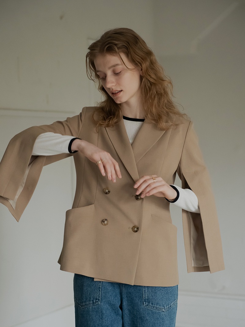 トレフル　スリットスリーブテーラードジャケット スリットスリーブテーラードジャケット(BEIGE) | Outer | | TREFLE＋1