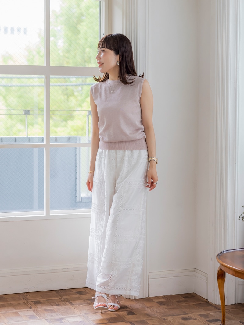 レース刺繍パンツ | Bottoms,パンツ | | TREFLE＋1（トレフル