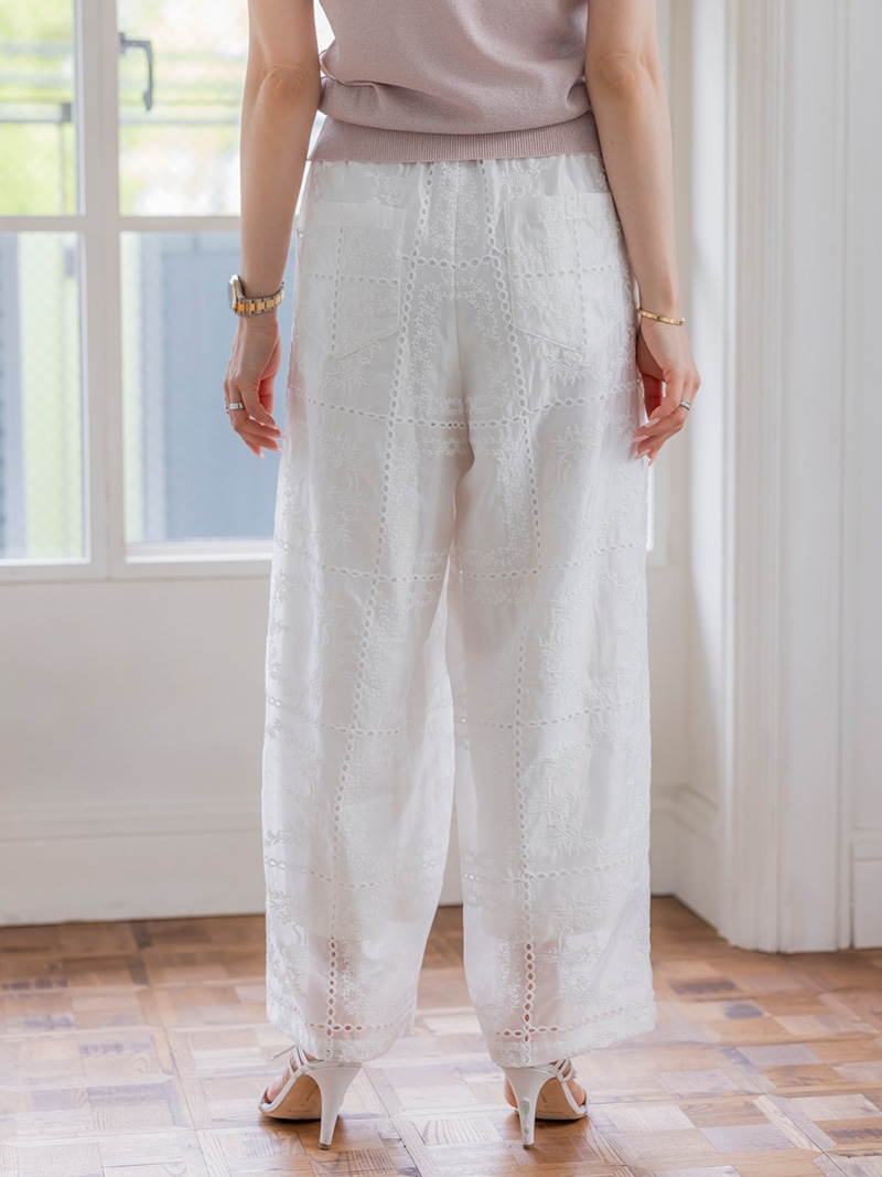 レース刺繍パンツ | Bottoms,パンツ | | TREFLE＋1（トレフル