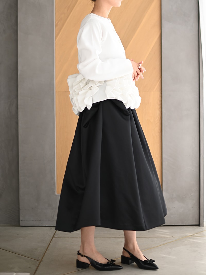 トレフルプラスワン スワンカーデ 黒 スワンカーディガン | Cardigan,長袖 | | TREFLE+1(トレフル