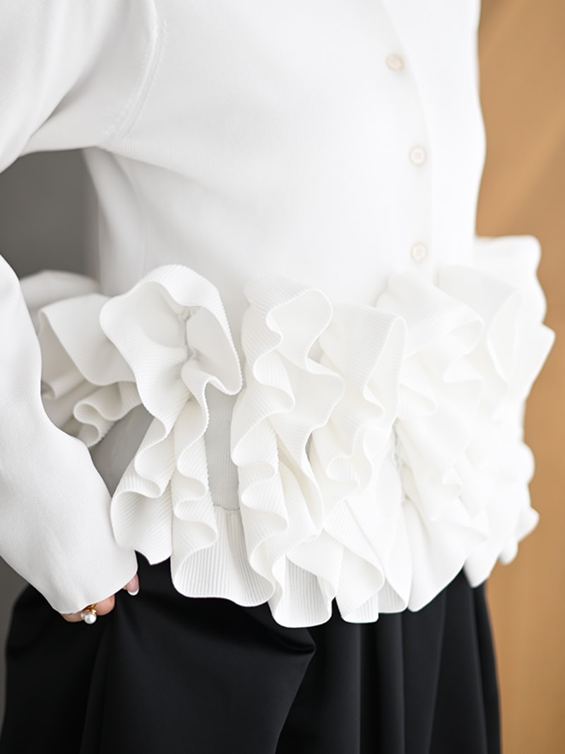 正規品　TREFLE＋1 トレフルプラスワン スワンカットソー ホワイト スワンカーディガン | Cardigan,長袖 | | TREFLE＋1（トレフル