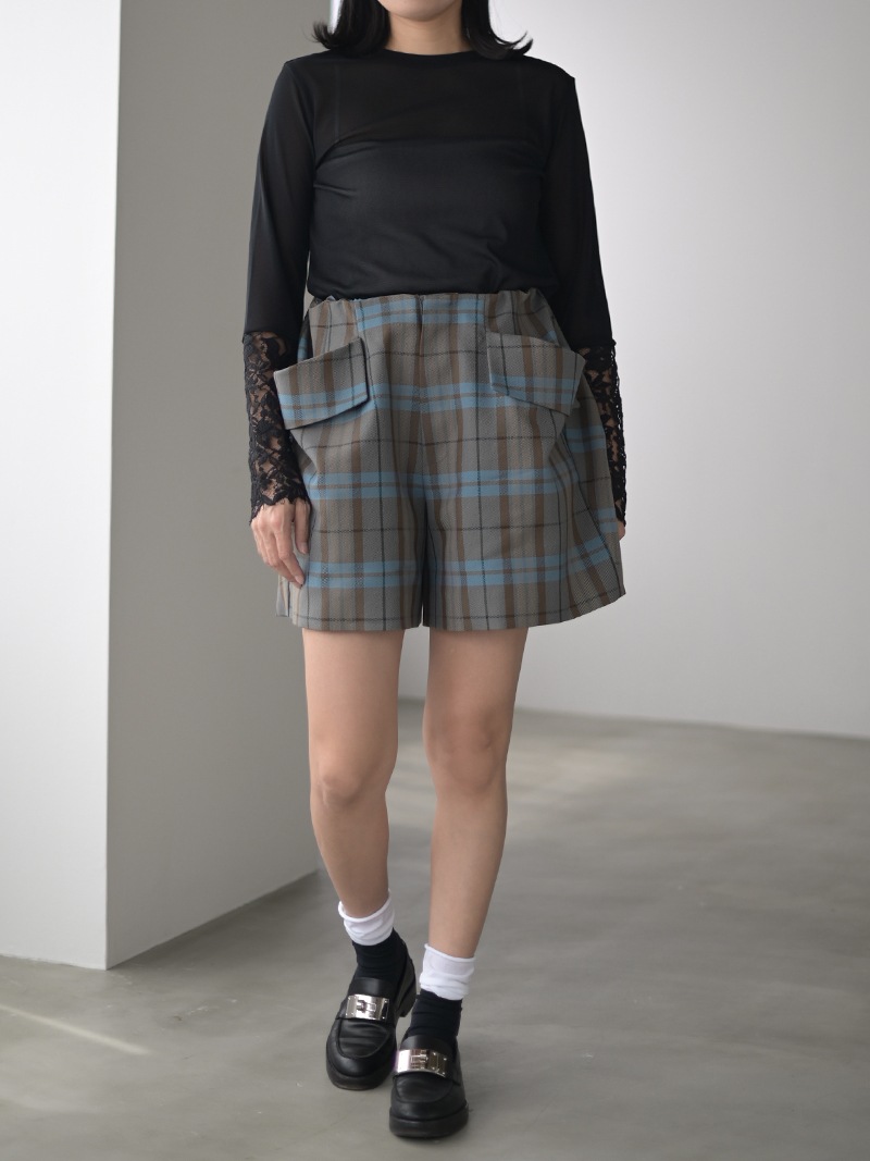 ギャバショートパンツ(CHECK) | New Arrival | | TREFLE＋1（トレフル