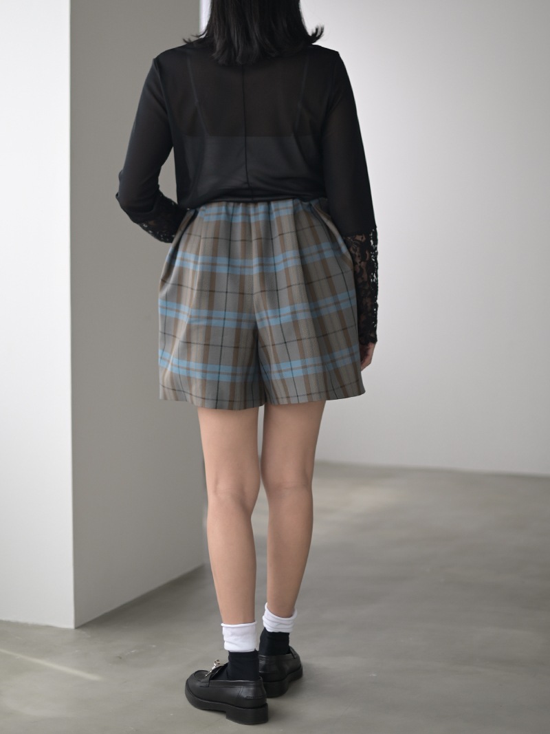 ギャバショートパンツ(CHECK) | New Arrival | | TREFLE＋1（トレフル