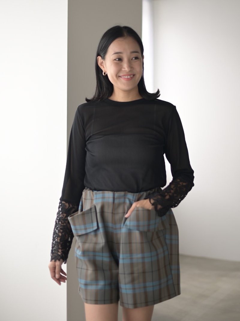 ギャバショートパンツ(CHECK) | New Arrival | | TREFLE＋1（トレフル