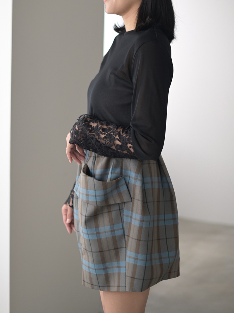 ギャバショートパンツ(CHECK) | New Arrival | | TREFLE＋1（トレフル