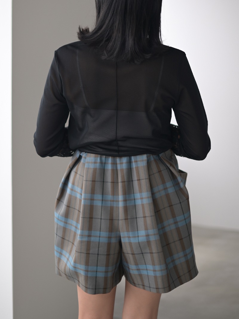 ギャバショートパンツ(CHECK) | New Arrival | | TREFLE＋1（トレフル