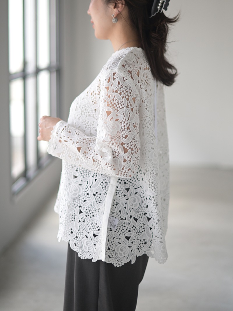 総レースプルオーバー | Tops,トップス | | TREFLE＋1（トレフルプラス