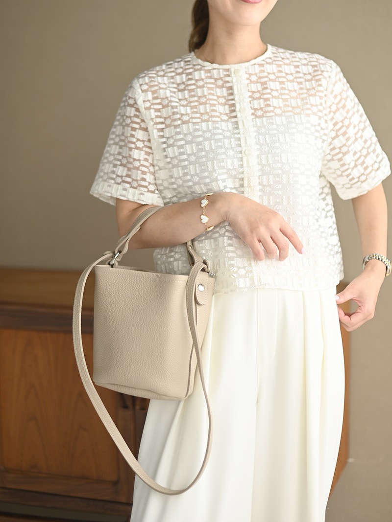 新品未使用　trefle+1 レザーバッグ レザーバッグ-beige- | Bag | | TREFLE＋1（トレフルプラスワン）