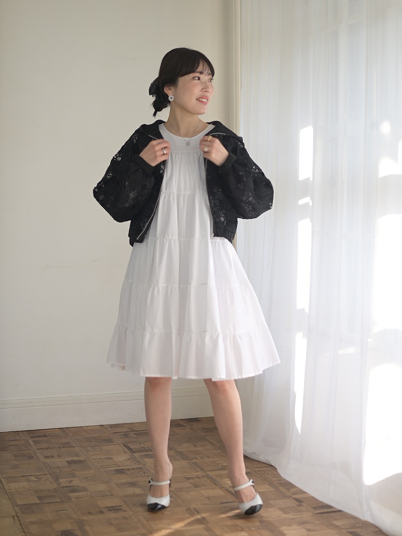 刺繍レースパーカー | Outer | | TREFLE＋1（トレフルプラスワン）