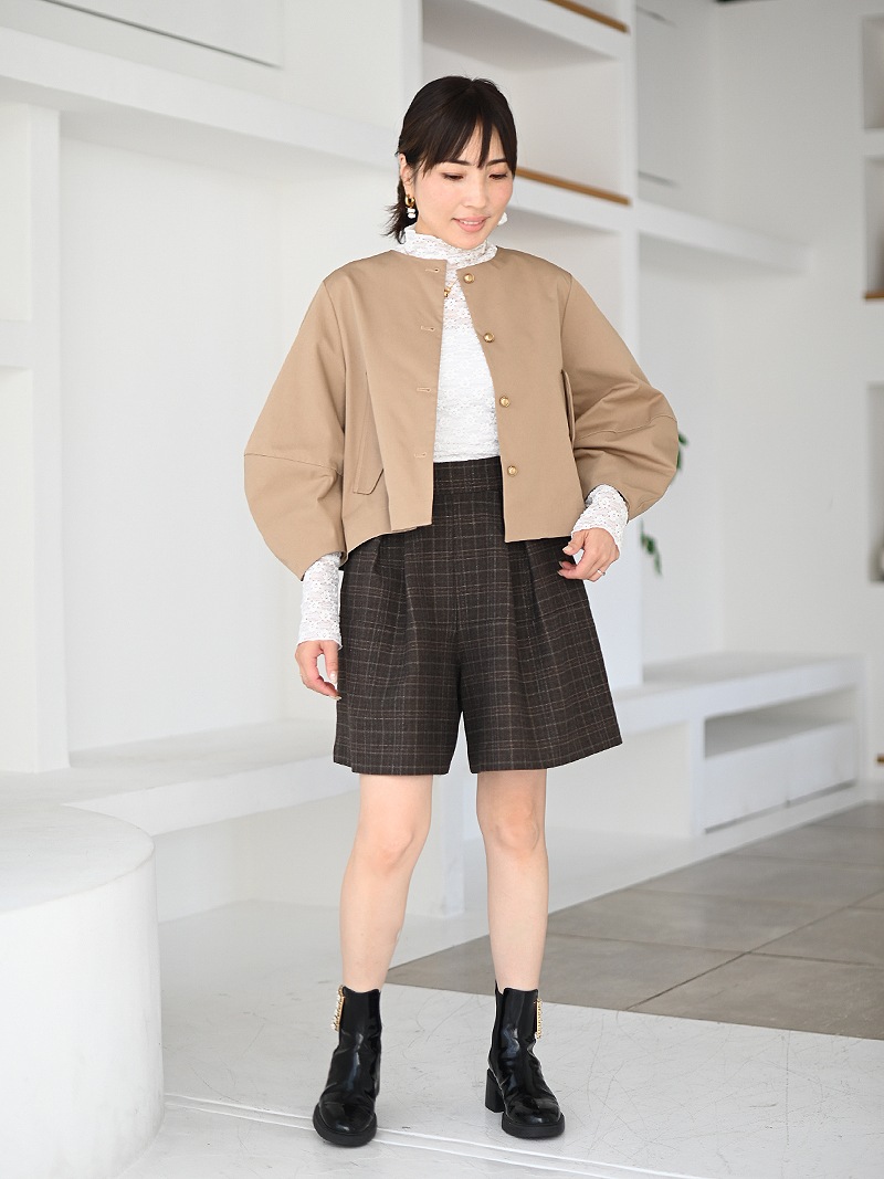 trefle+1 プリーツチノジャケット プリーツチノジャケット | Outer | | TREFLE＋1（トレフルプラス