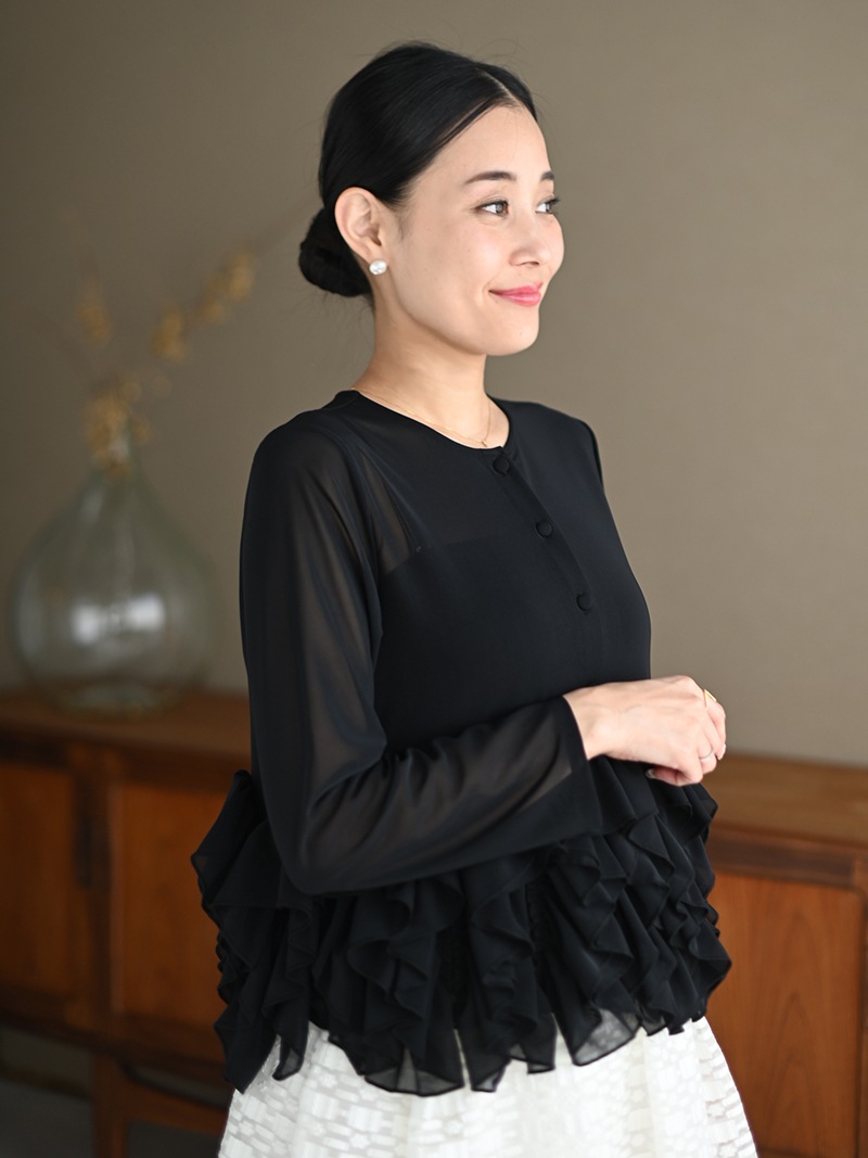 trefle-plus1 スワンカーディガン シアースワンカーディガン | Cardigan,長袖 | | TREFLE+1