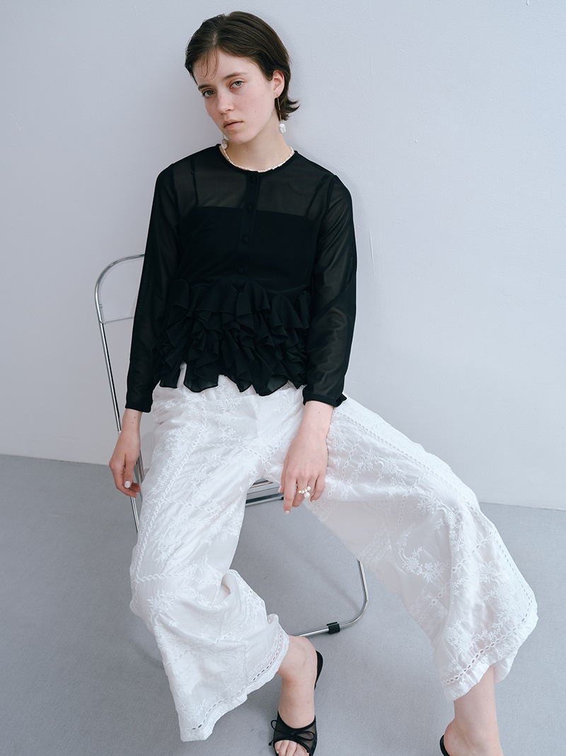 trefle-plus1 スワンカーディガン シアースワンカーディガン | Cardigan,長袖 | | TREFLE+1