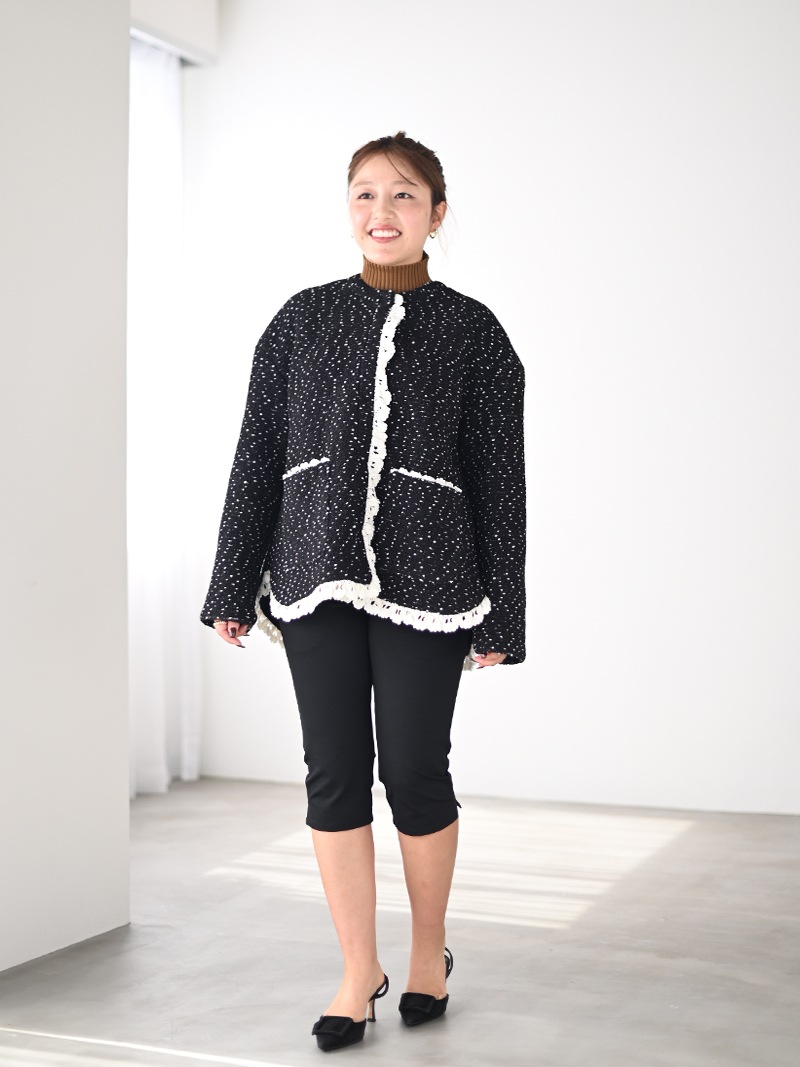 trefle+1 ドットジャケット新品未使用タグ付き ドットツイードジャケット | New Arrival | | TREFLE＋1（トレフル