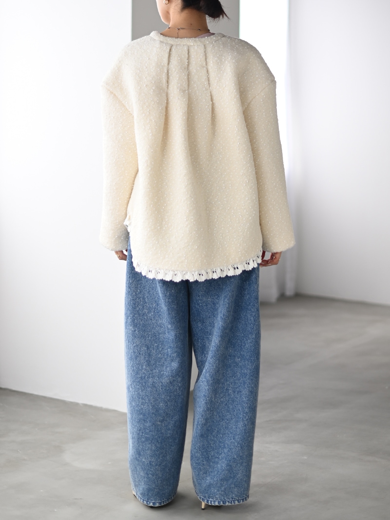 trefle+1 ドットジャケット新品未使用タグ付き ドットツイードジャケット | New Arrival | | TREFLE＋1（トレフル