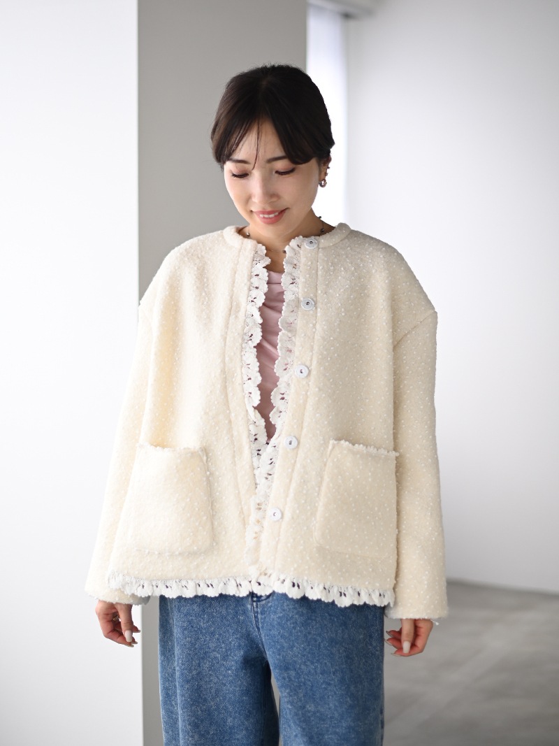 ドットツイードジャケット | New Arrival | | TREFLE＋1（トレフル