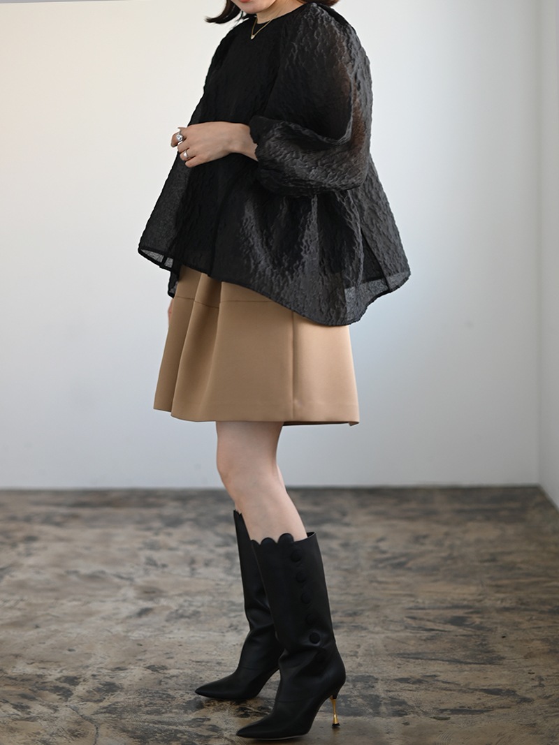 TREFLE＋1 スカラップオフショルトップス スカラップオフショルトップス～半袖 | Tops,トップス