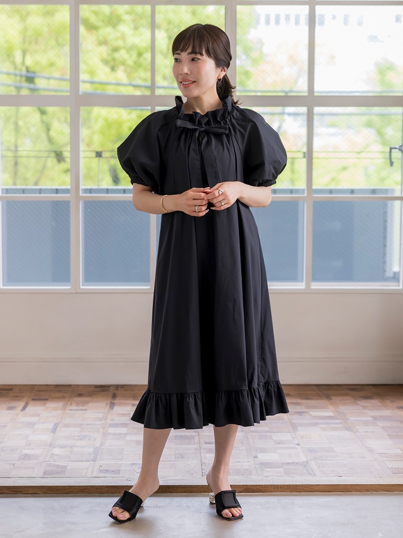 trefle+1 トレフル リボンワンピース 02 リボンギャザーワンピース | Onepiece,半袖 | | TREFLE＋1