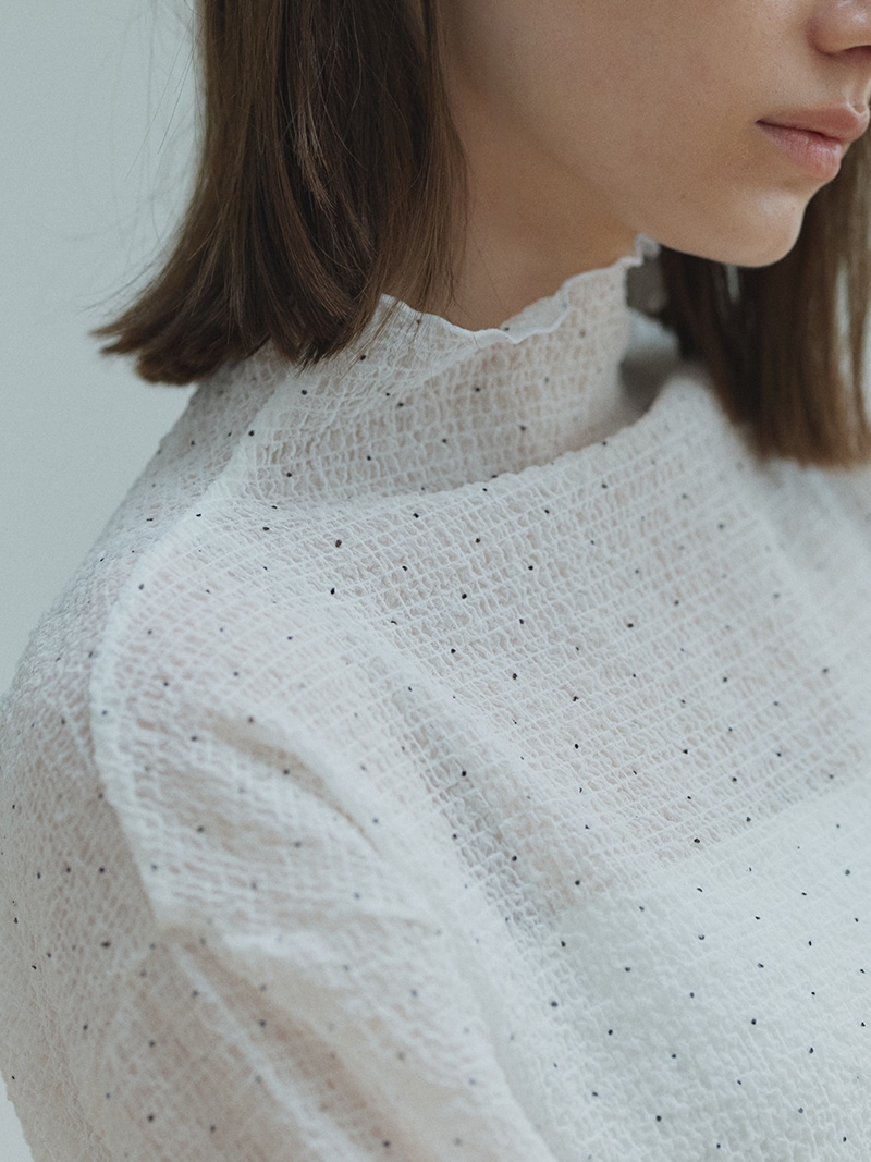 trefle+1 トレフル シアードットフェアリートップス ホワイト シアーサッカートップス | Tops,Tシャツ | | TREFLE＋1（トレフル