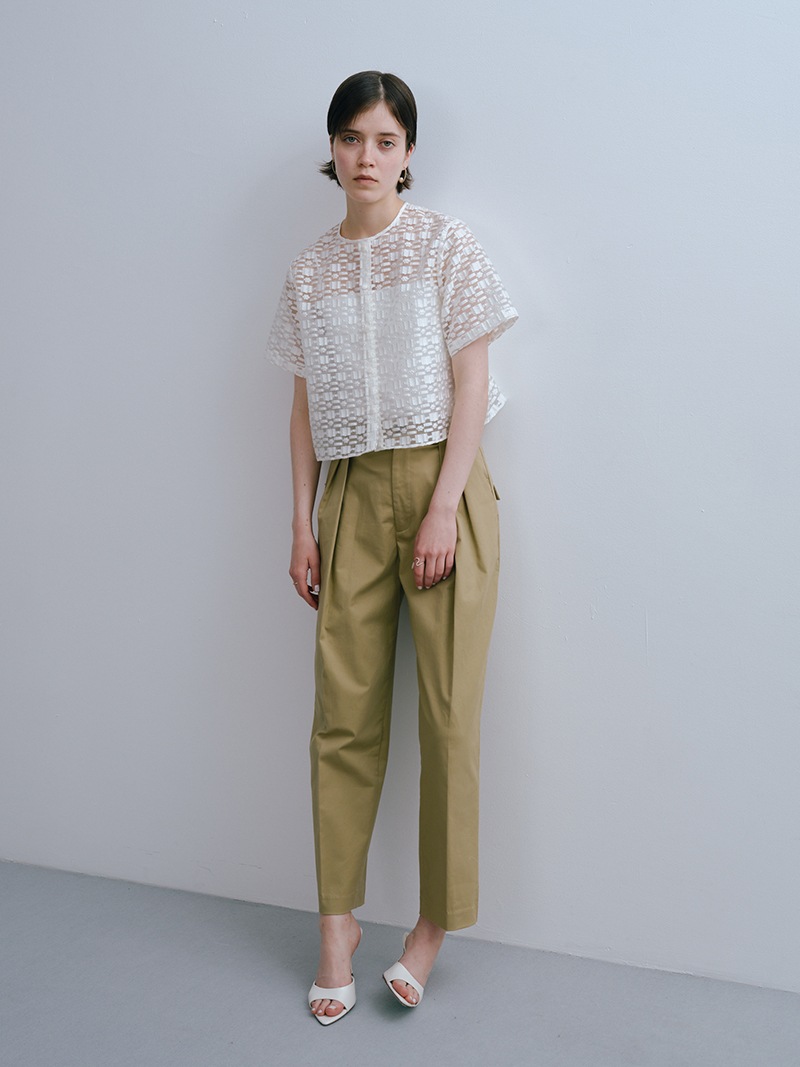 TREFLE+1 ラッピングブラウス シアーツイードトップス | Tops,ブラウス | | TREFLE＋1