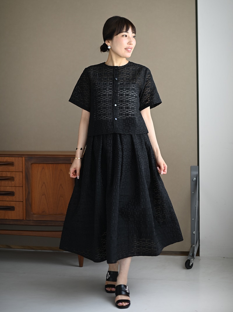trefle+1 トレフル シアードットフェアリートップス ブラック シアードットフェアリートップス | Tops,ブラウス | | TREFLE＋1