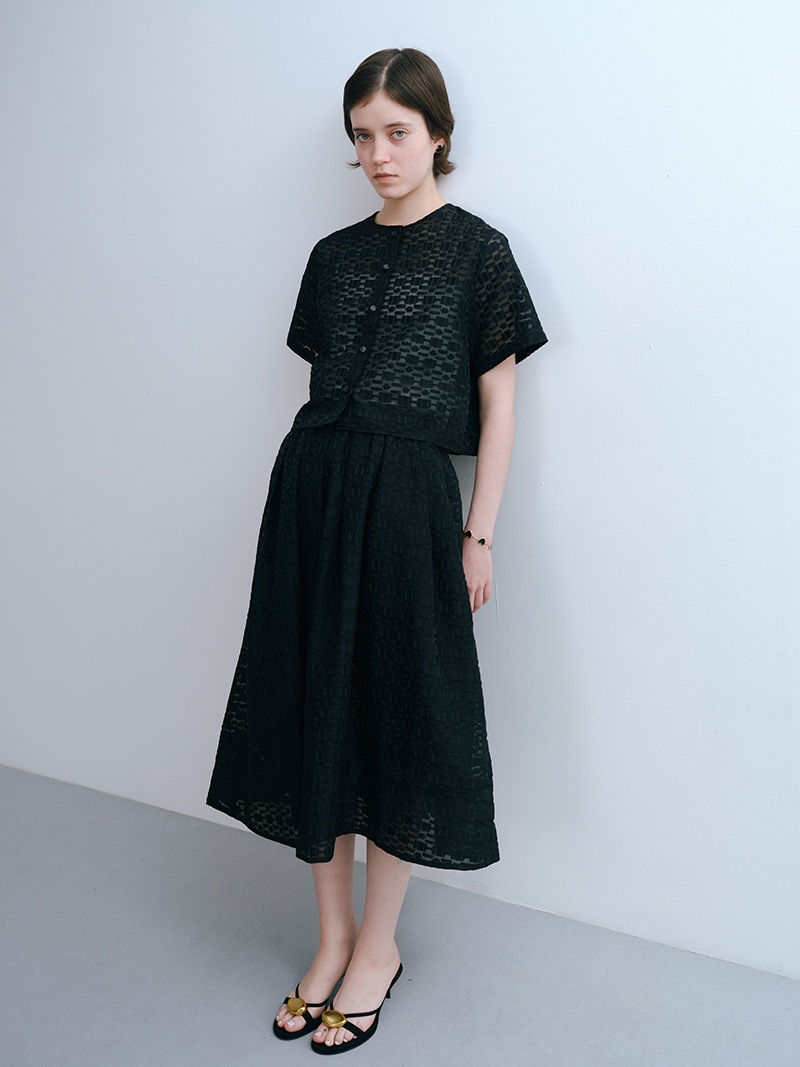 trefle+1 トレフル シアードットフェアリートップス ブラック シアードットフェアリートップス | Tops,ブラウス | | TREFLE＋1