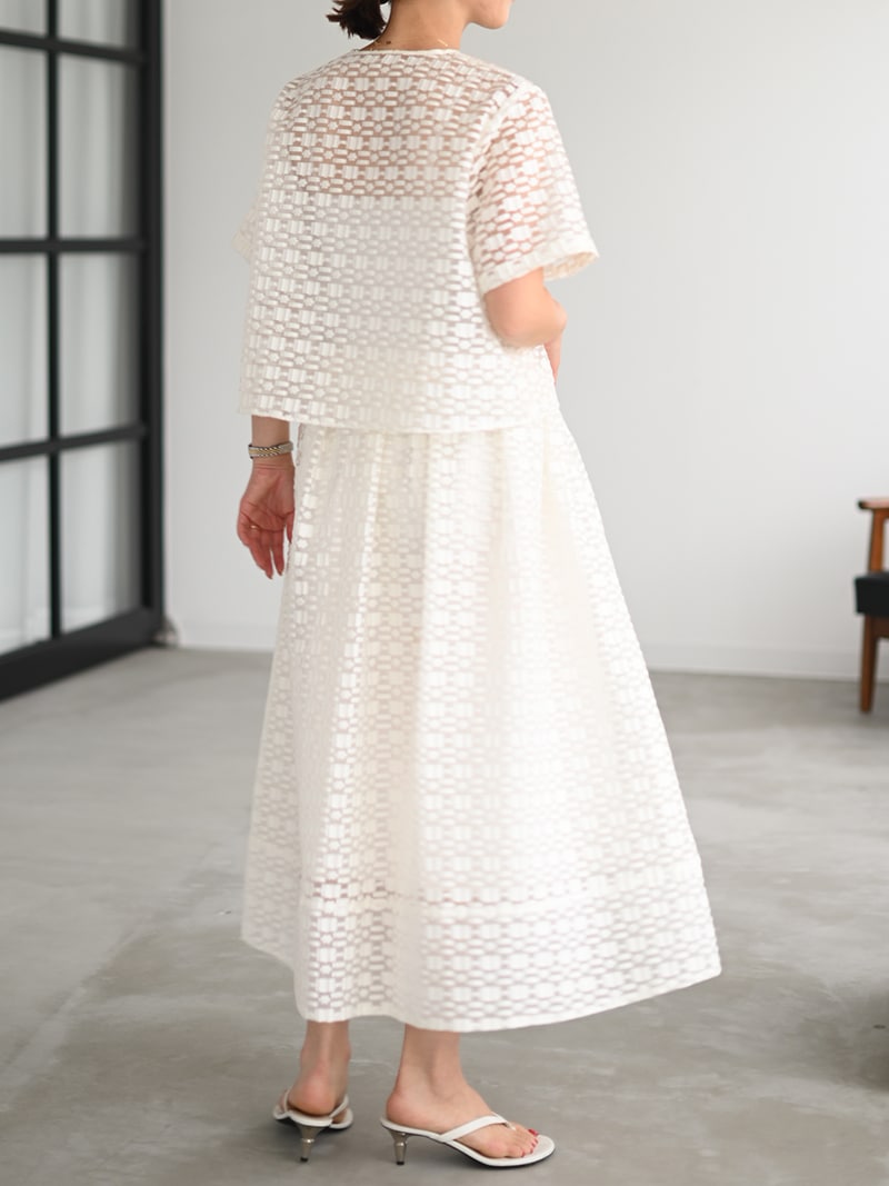 （即日発送）TRÈFLE+1♡シアーアシメフリルトップス シアージャガードトップス | Tops,ブラウス | | TREFLE＋1（トレフル