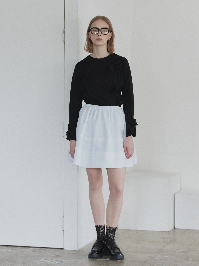 trefle+1 トレフル ミニミニリボントップス ネイビー リボンカットソー | Tops,Tシャツ | | TREFLE＋1（トレフルプラスワン）