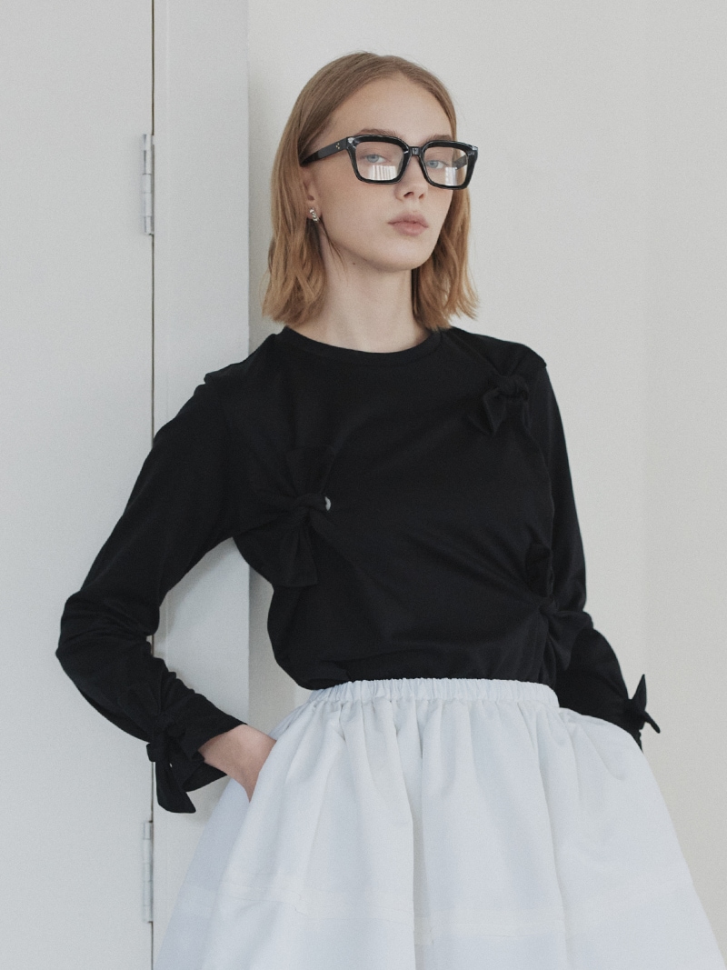 リボンカットソー | Tops,Tシャツ | | TREFLE＋1（トレフルプラスワン）
