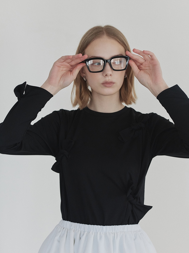 美品　trefle+1トレフルプラスワン ミニミニリボントップス リボンカットソー | Tops,Tシャツ | | TREFLE＋1（トレフルプラスワン）