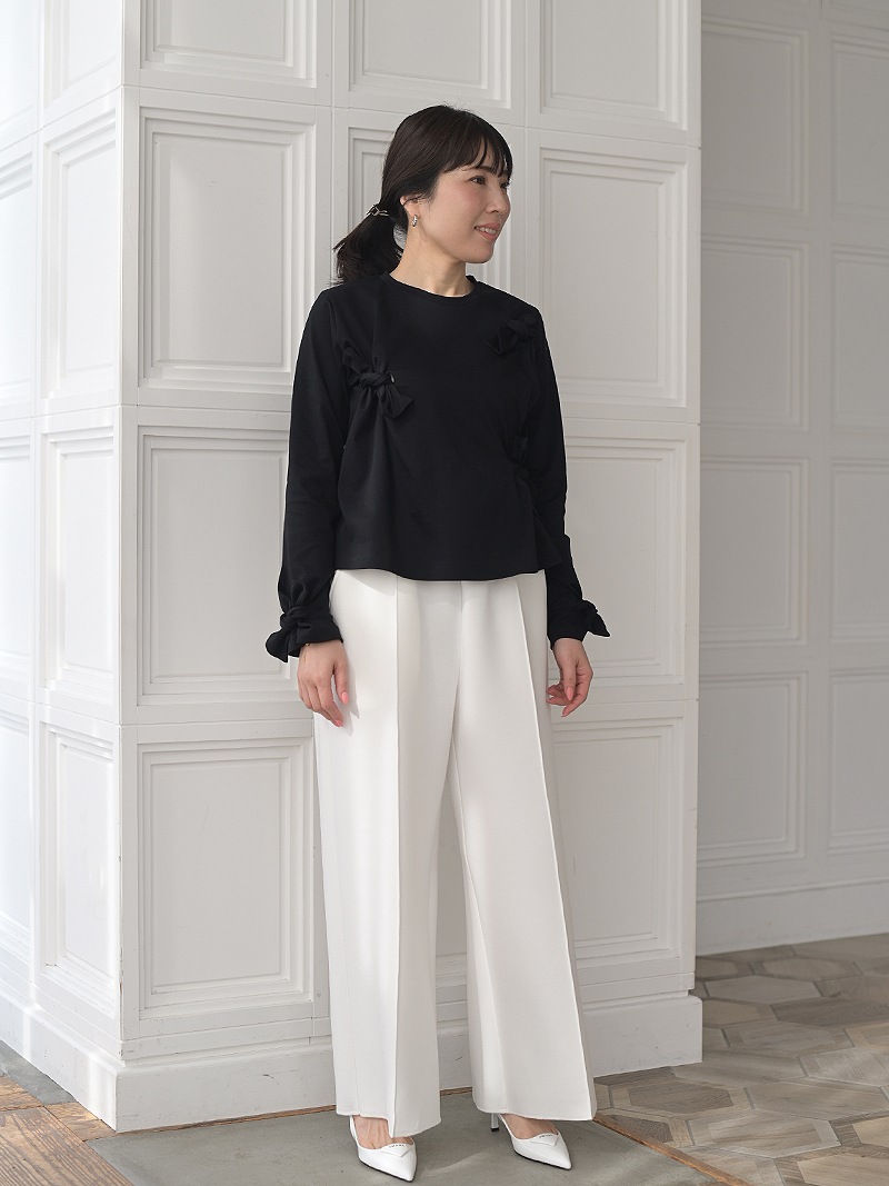 リボンカットソー | Tops,Tシャツ | | TREFLE＋1（トレフルプラスワン）