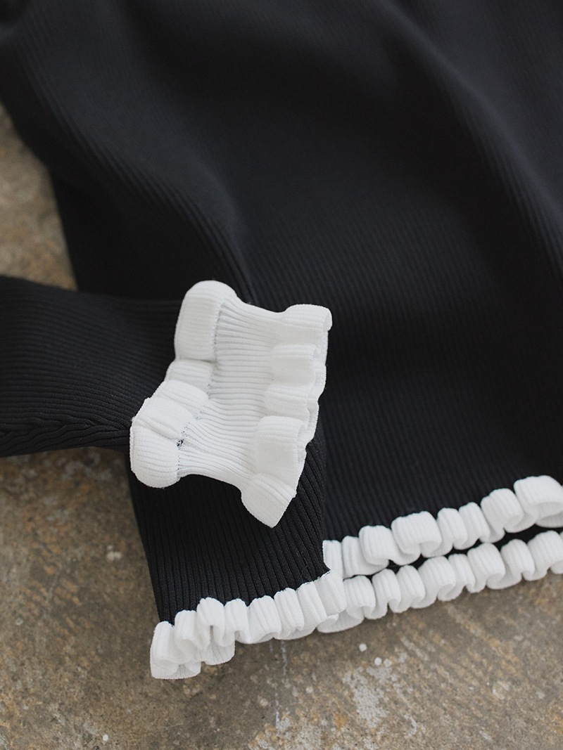 フリルスクエアニット | Tops,トップス | | TREFLE＋1（トレフルプラス